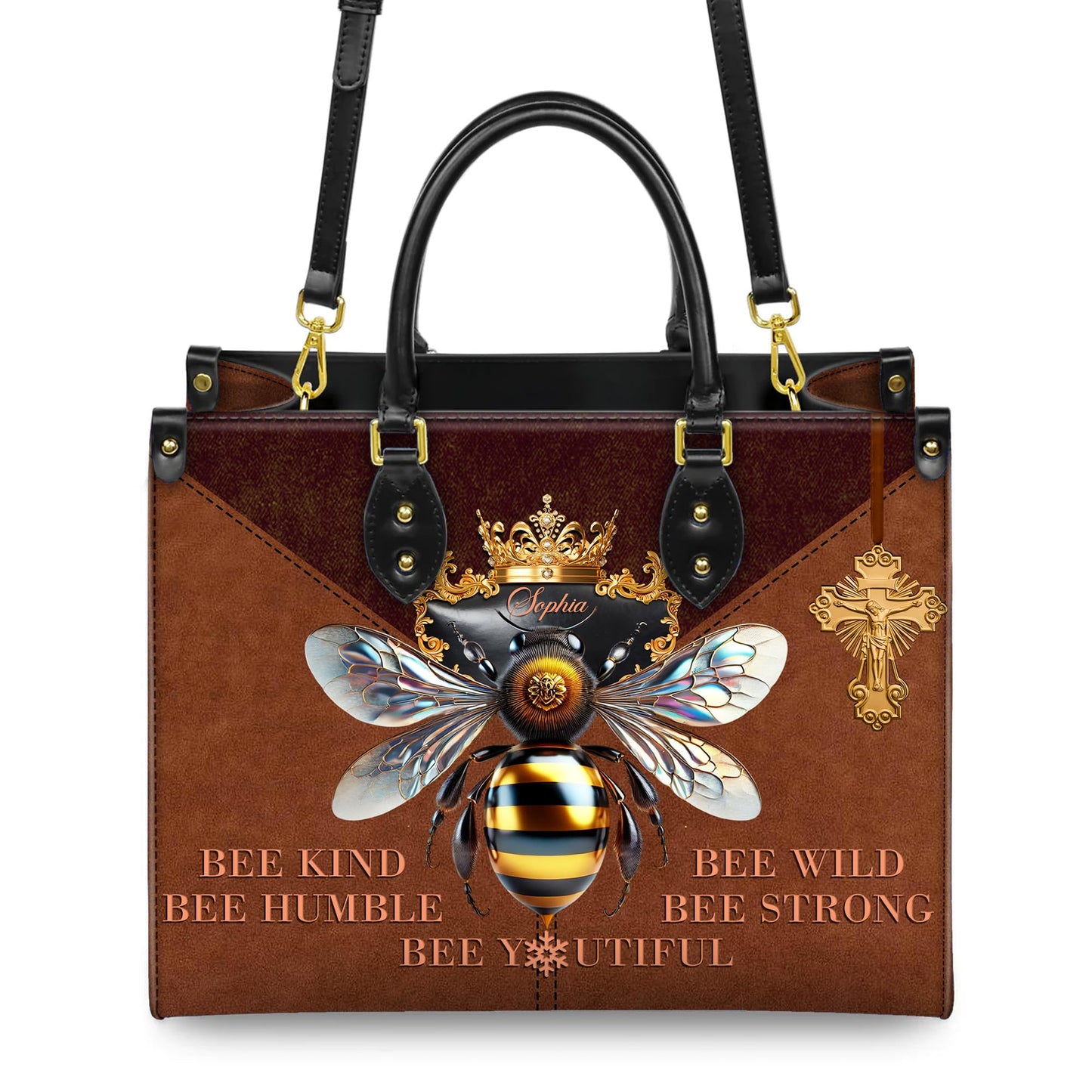 Personalized Leather Handbag for Women, Custom Name Church Bag, Christian Gifts, Mother Day's Gift for God Lovers
