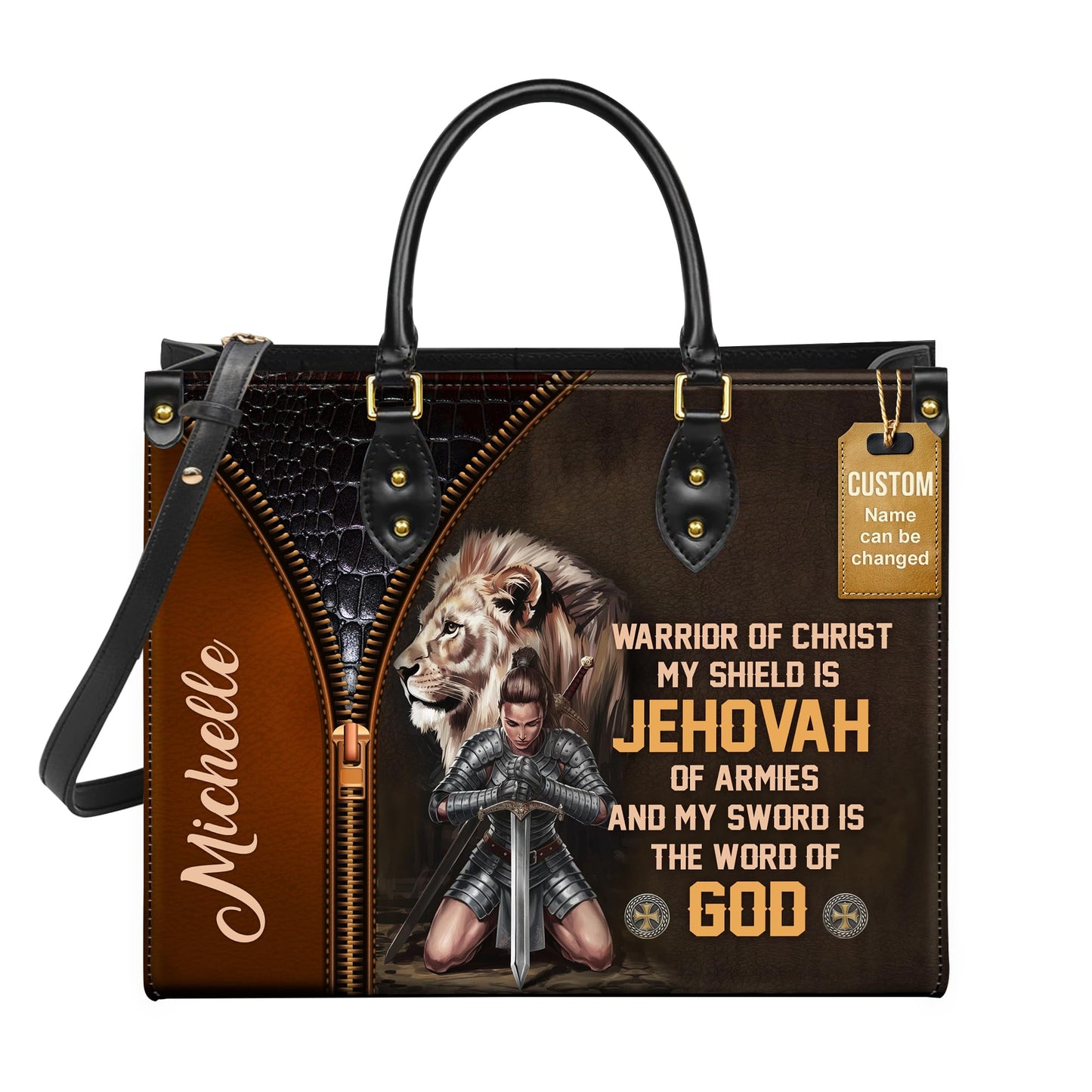 Personalized Leather Handbag for Women, Custom Name Church Bag, Christian Gifts, Mother Day's Gift for God Lovers