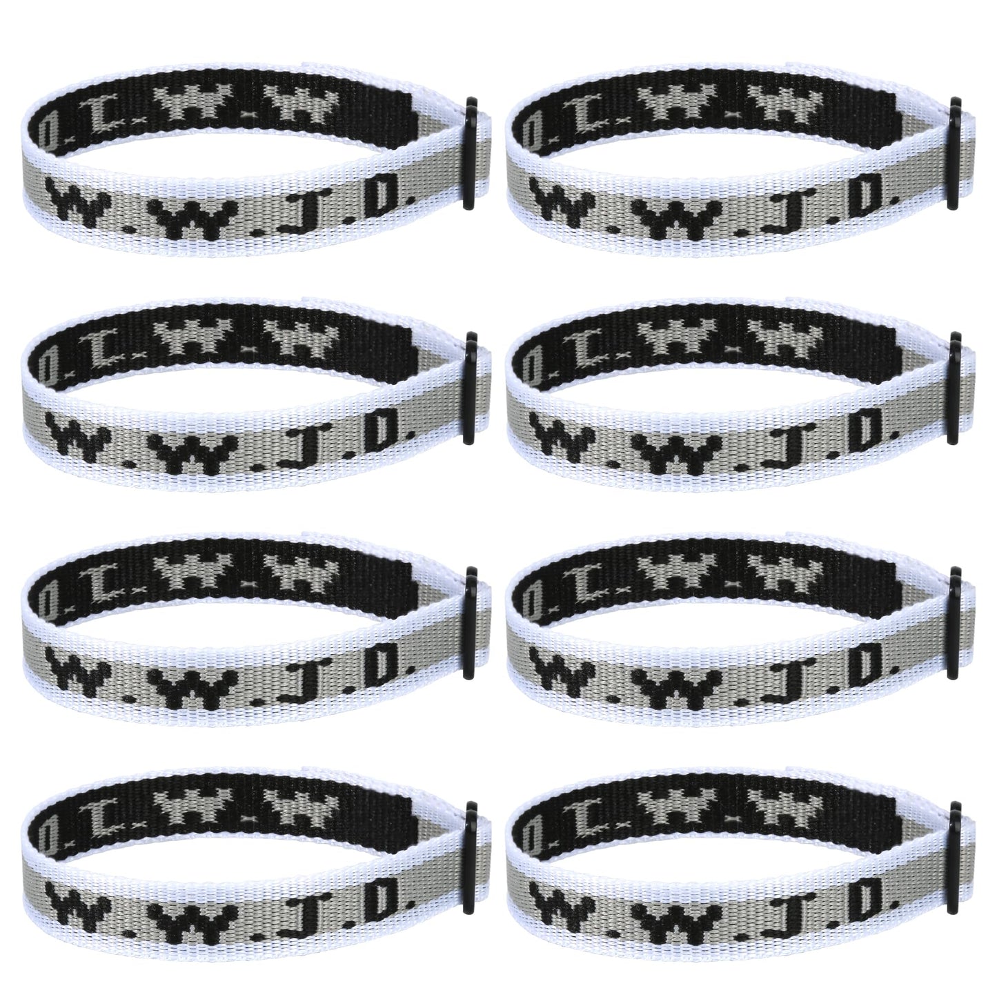 8PCS WWJD Christian Bracelet Pack for Women Men, Christian Jesus Gifts Adjustable Wristbands, WWJD Bracelets Bulk - What Would Jesus Do Bracelet
