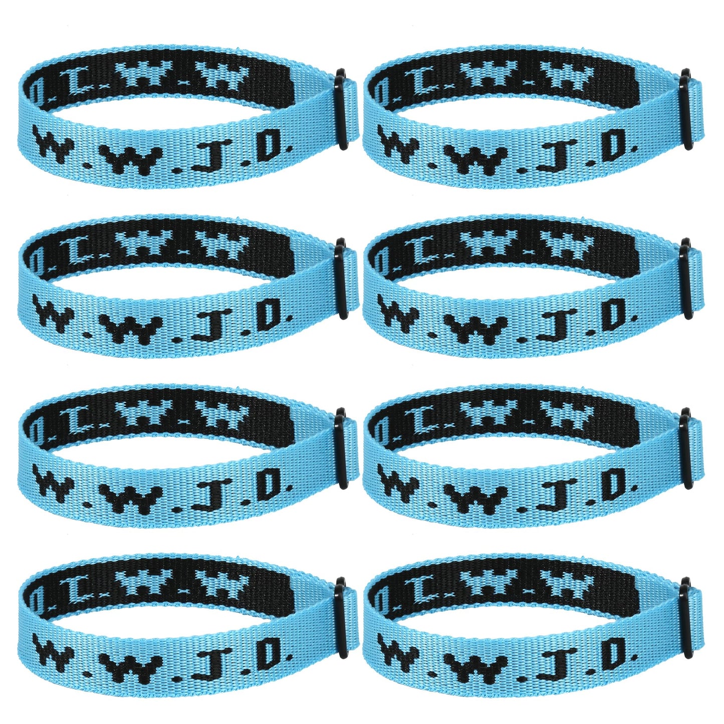 8PCS WWJD Christian Bracelet Pack for Women Men, Christian Jesus Gifts Adjustable Wristbands, WWJD Bracelets Bulk - What Would Jesus Do Bracelet