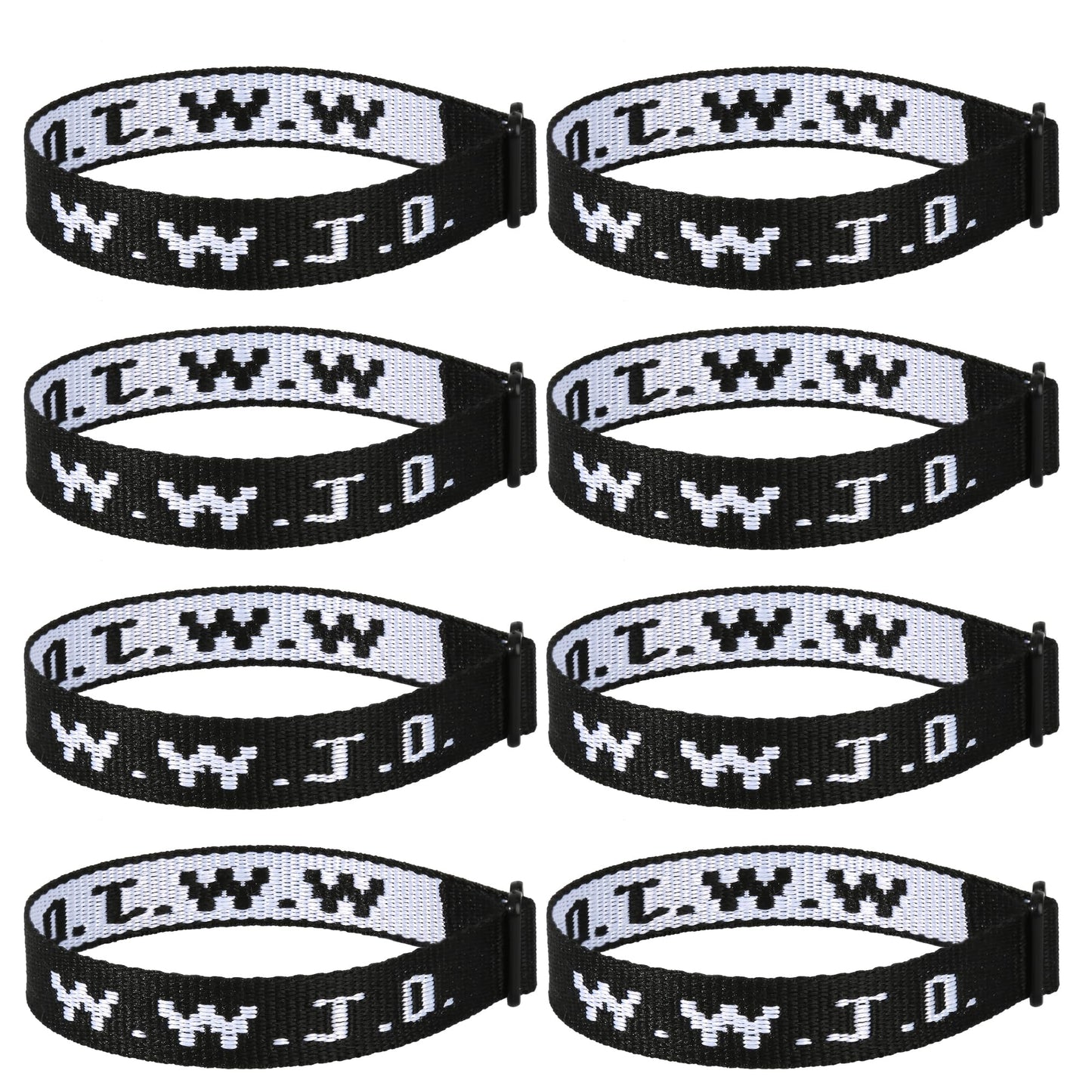 8PCS WWJD Christian Bracelet Pack for Women Men, Christian Jesus Gifts Adjustable Wristbands, WWJD Bracelets Bulk - What Would Jesus Do Bracelet