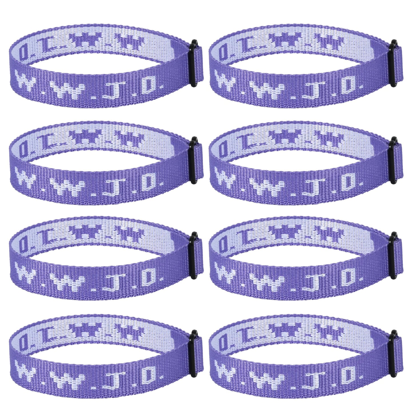 8PCS WWJD Christian Bracelet Pack for Women Men, Christian Jesus Gifts Adjustable Wristbands, WWJD Bracelets Bulk - What Would Jesus Do Bracelet