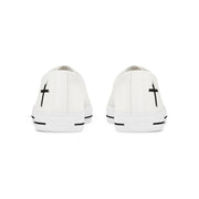 Stepping in faith Stylish Low Top Sneakers for Men, Casual Footwear, Everyday Sneakers, Comfortable Shoes, Fashionable Sneaker Gifts, Summer Slip-Ons