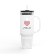 I Love Jesus Insulated Travel Mug | 40oz, Faithful Gift for Christians, Bible Study, Coffee Lovers, Church Events, Everyday Use