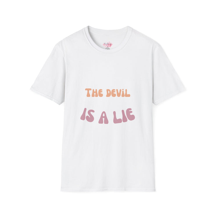 Unisex Softstyle T-Shirt - "The Devil is a Lie" Graphic Tee