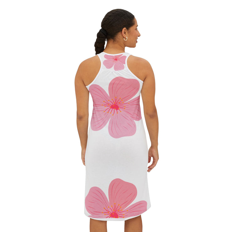 Floral Summer Racerback Dress for Women | Vacation Wear, Casual Dress, Beach Style, Everyday Comfort, Floral Print