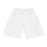 Premium White Basketball Shorts with Jesus Cross Design