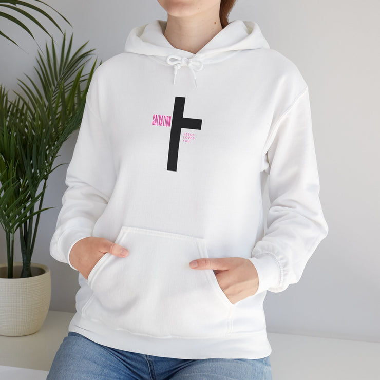 Minimalist Christian Hoodie with Cross Design, Unisex Sweatshirt, Gift for Faith, Casual Wear, Church Events, Inspirational Fashion