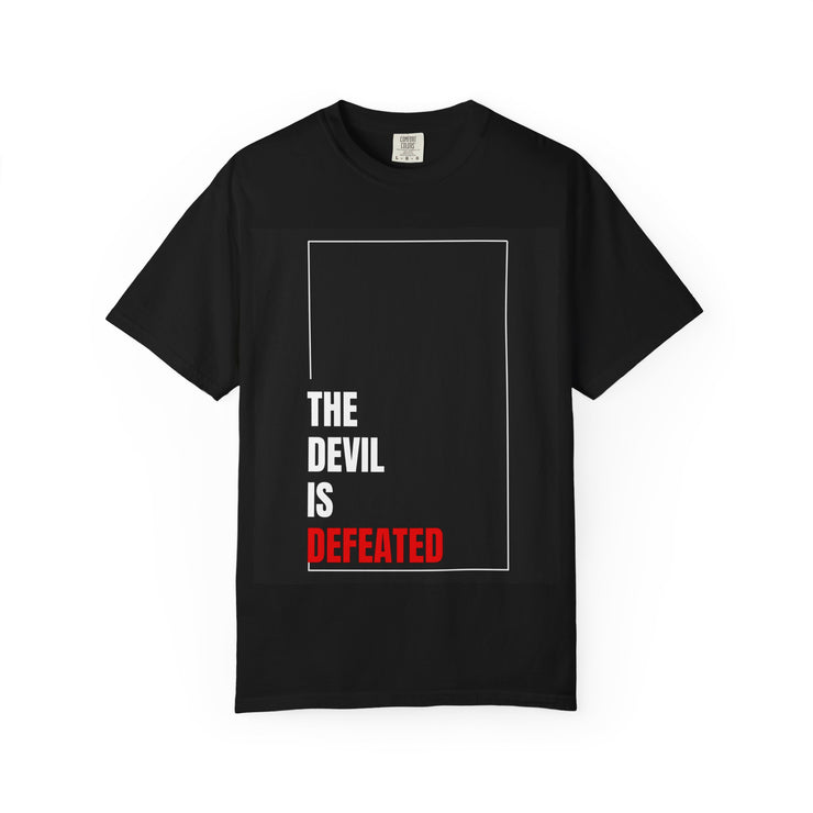 The Devil is Defeated T-shirt, Motivational Tee, Unisex Graphic Tee, Inspirational Shirt, Gift for Spiritual Friends