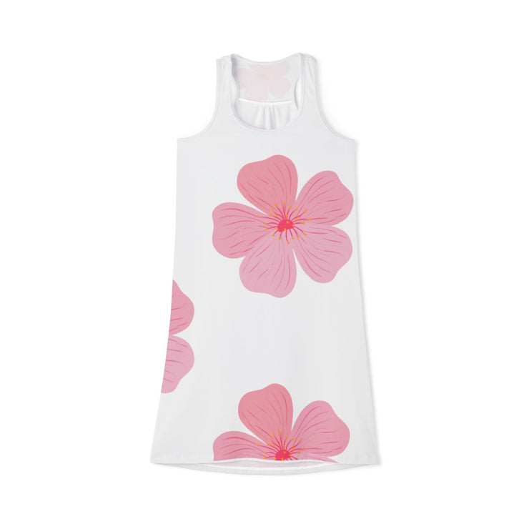 Floral Summer Racerback Dress for Women | Vacation Wear, Casual Dress, Beach Style, Everyday Comfort, Floral Print