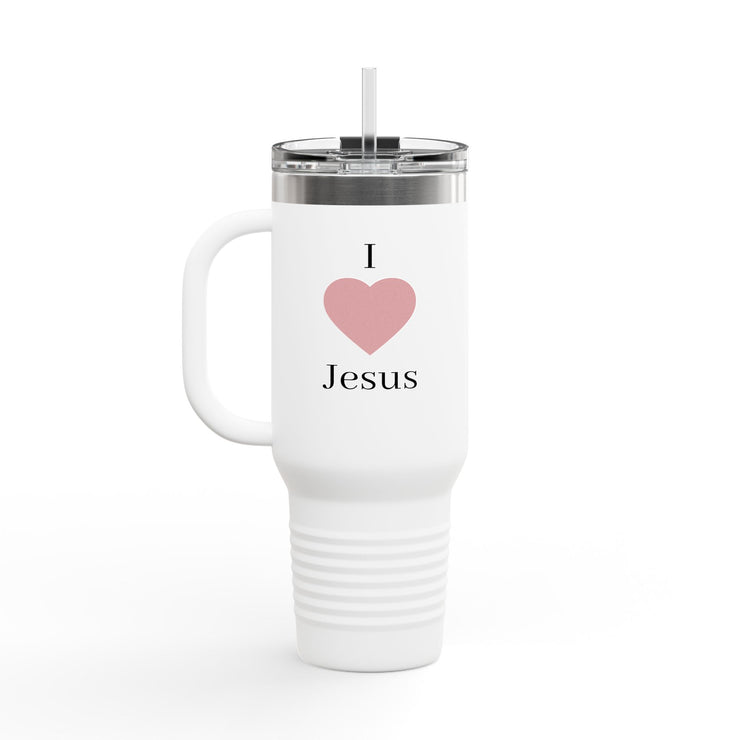 I Love Jesus Insulated Travel Mug | 40oz, Faithful Gift for Christians, Bible Study, Coffee Lovers, Church Events, Everyday Use