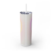 Holy Vibes Skinny Tumbler with Straw - 20oz Inspirational Drinkware