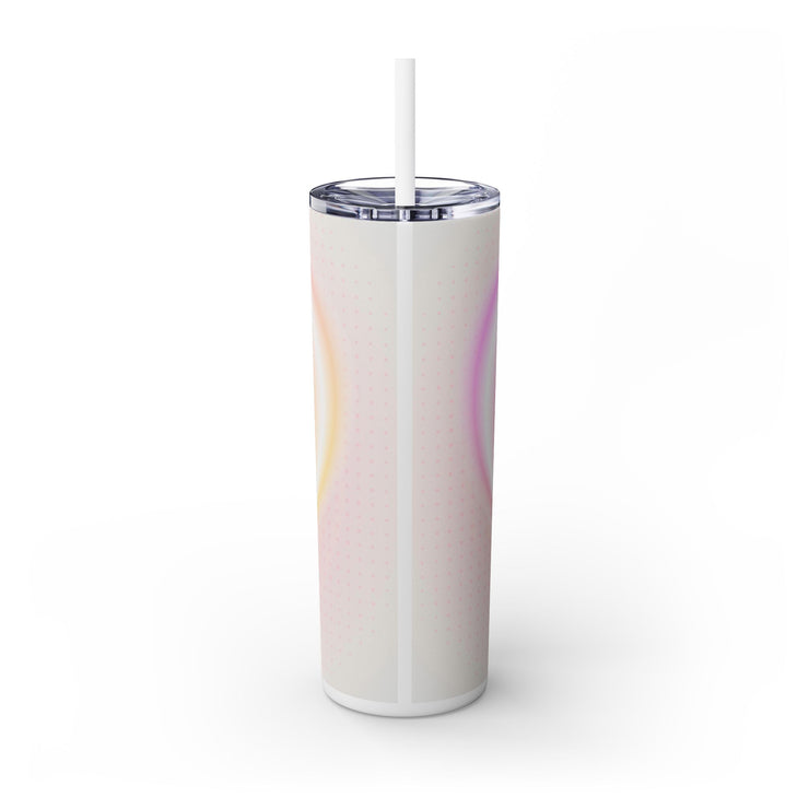 Holy Vibes Skinny Tumbler with Straw - 20oz Inspirational Drinkware