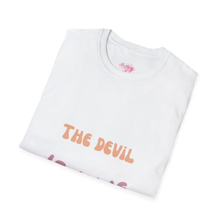 Unisex Softstyle T-Shirt - "The Devil is a Lie" Graphic Tee