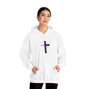 Minimalist Christian Hoodie with Cross Design, Unisex Sweatshirt, Gift for Faith, Casual Wear, Church Events, Inspirational Fashion
