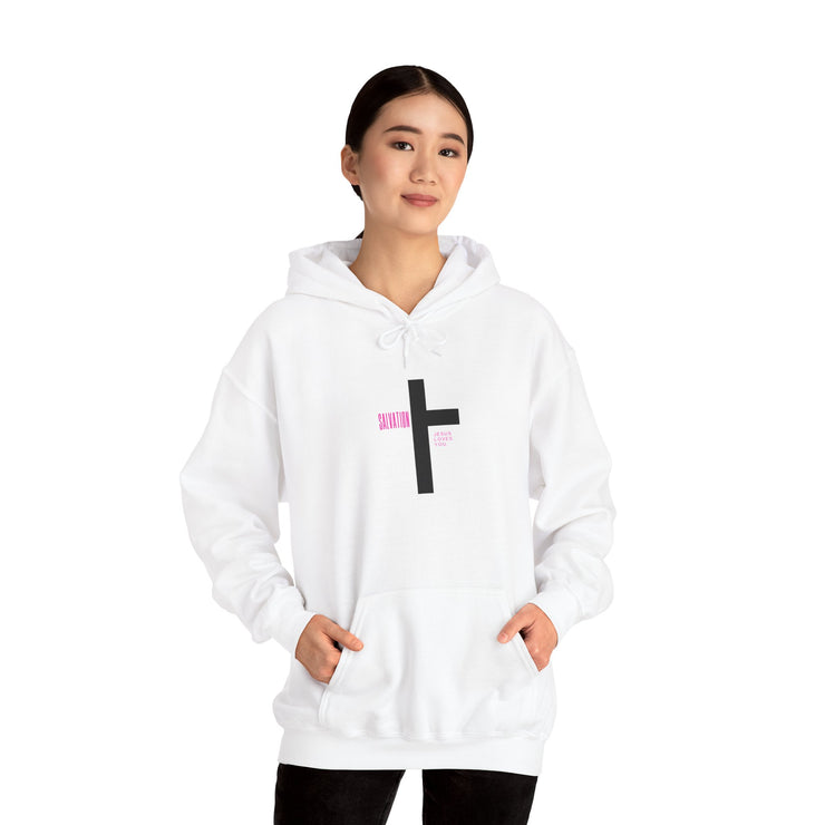 Minimalist Christian Hoodie with Cross Design, Unisex Sweatshirt, Gift for Faith, Casual Wear, Church Events, Inspirational Fashion