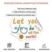 50PCS Bible Verse Stickers: Inspirational Christian Stickers for Easter Gifts, Women, Men, Teens - Perfect for Water Bottle, Laptop, Bible