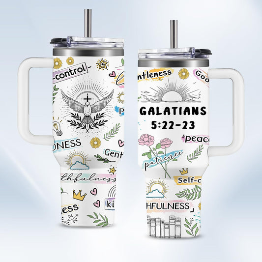 Christian Gifts for Women God Tumbler 40oz Pink Child of God Gifts Coffee Travel Cup - Inspirational Religious Birthday Catholic Spiritual Gift for Sister Friends, Baptism Confirmation Gift for Girls