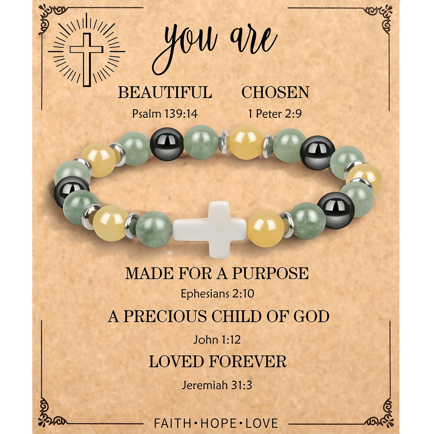Christian Easter Gifts – Religious Cross Bracelet Faith Jewelry for Women