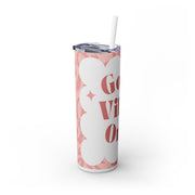 Good Vibes Only Skinny Tumbler with Straw - 20oz - Perfect for On-the-Go Hydration