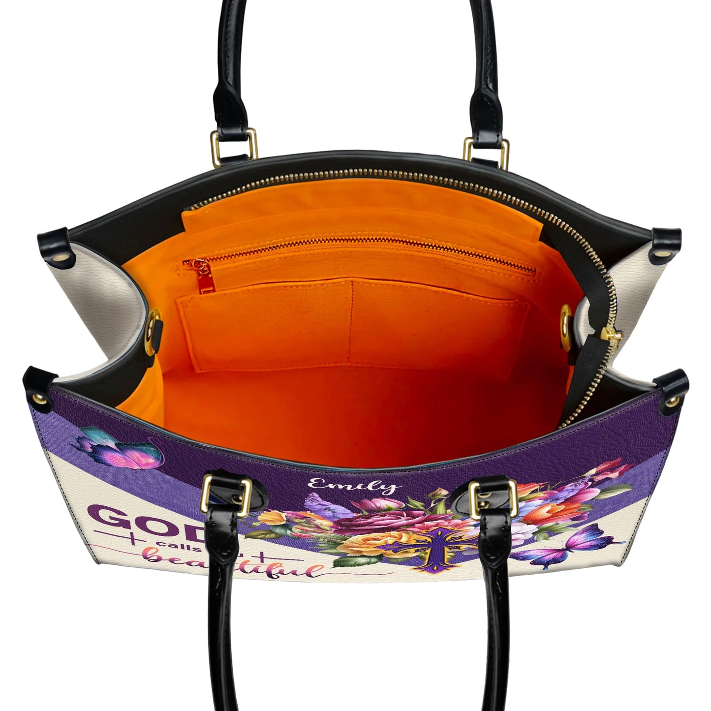 Personalized Leather Handbag for Women, Custom Name Church Bag, Christian Gifts, Mother Day's Gift for God Lovers