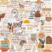 50PCS Bible Verse Stickers: Inspirational Christian Stickers for Easter Gifts, Women, Men, Teens - Perfect for Water Bottle, Laptop, Bible