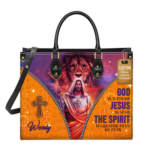 Personalized Leather Handbag for Women, Custom Name Church Bag, Christian Gifts, Mother Day's Gift for God Lovers