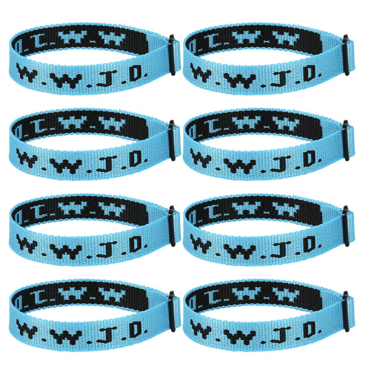 8PCS WWJD Christian Bracelet Pack for Women Men, Christian Jesus Gifts Adjustable Wristbands, WWJD Bracelets Bulk - What Would Jesus Do Bracelet