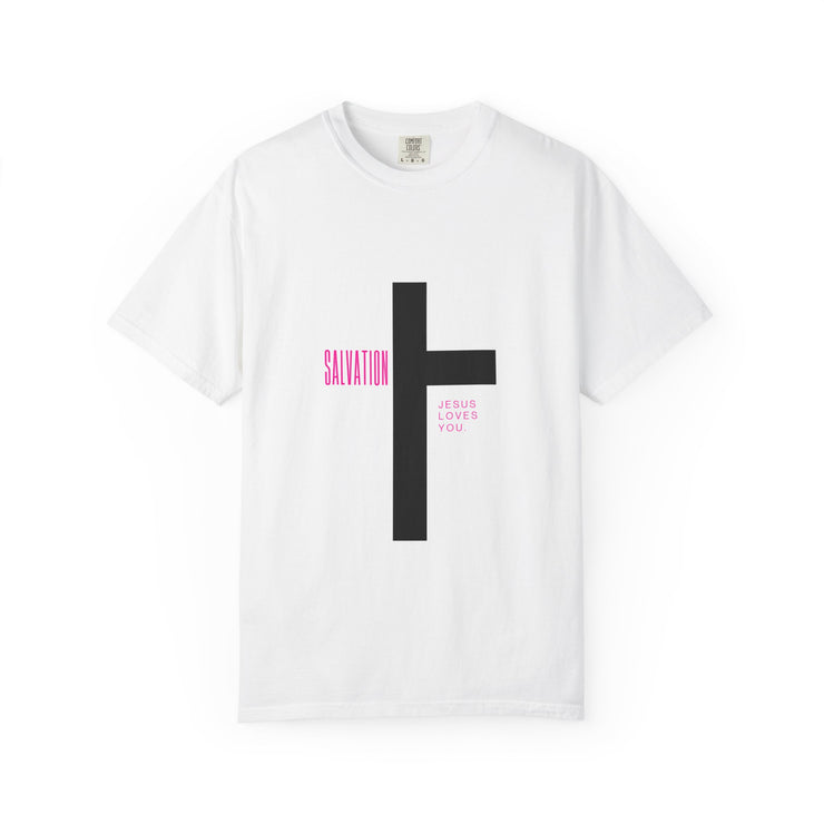 Faith-Inspired Unisex T-Shirt, Salvation Jesus Loves You Apparel, Christian Gift, Spiritual Wear, Religious Tee