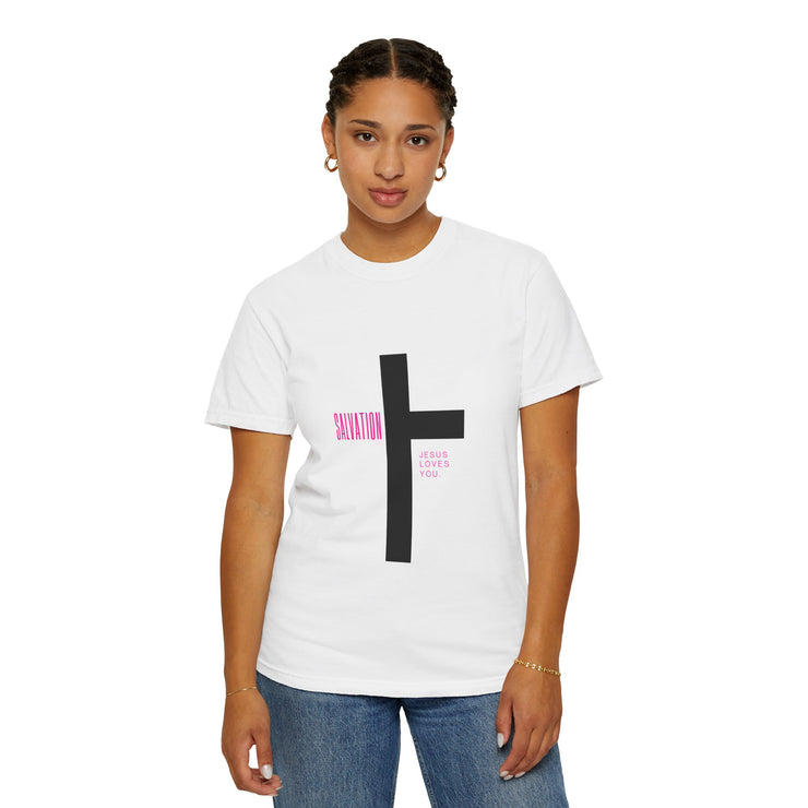 Faith-Inspired Unisex T-Shirt, Salvation Jesus Loves You Apparel, Christian Gift, Spiritual Wear, Religious Tee